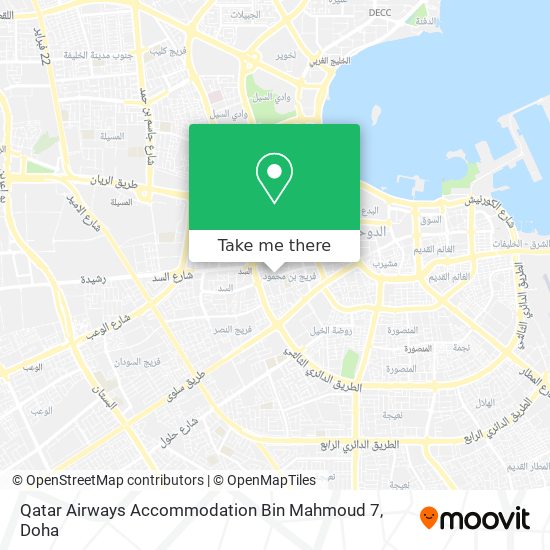 Qatar Airways Accommodation Bin Mahmoud 7 map