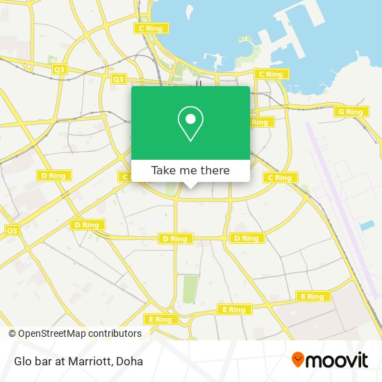 Glo bar at Marriott map
