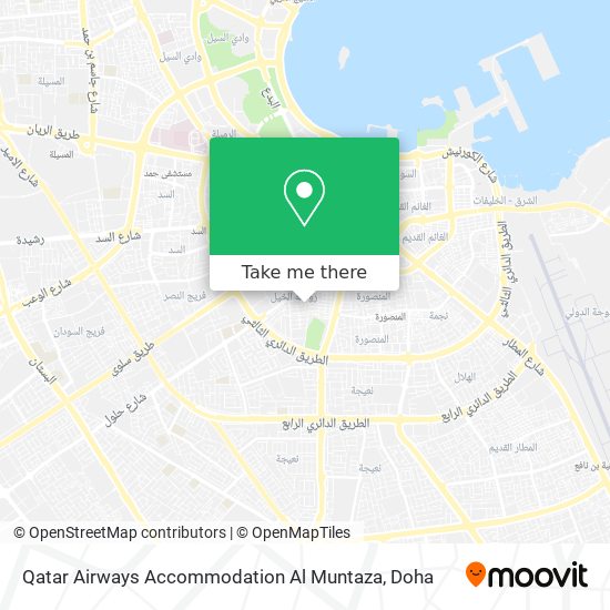 Qatar Airways Accommodation Al Muntaza map