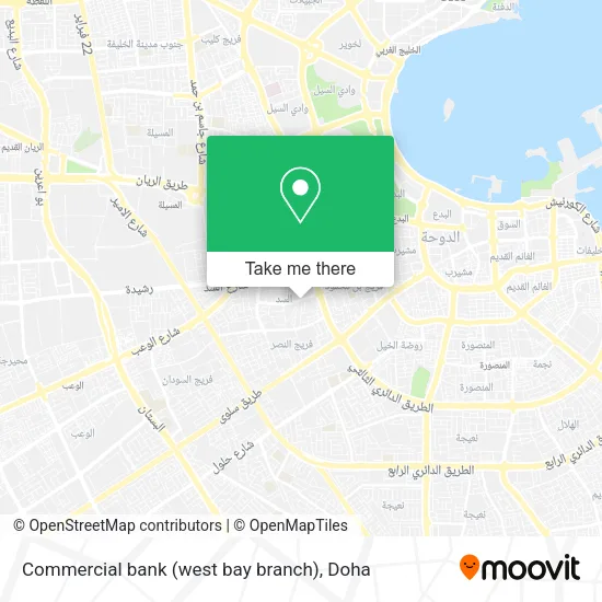 Commercial bank (west bay branch) map