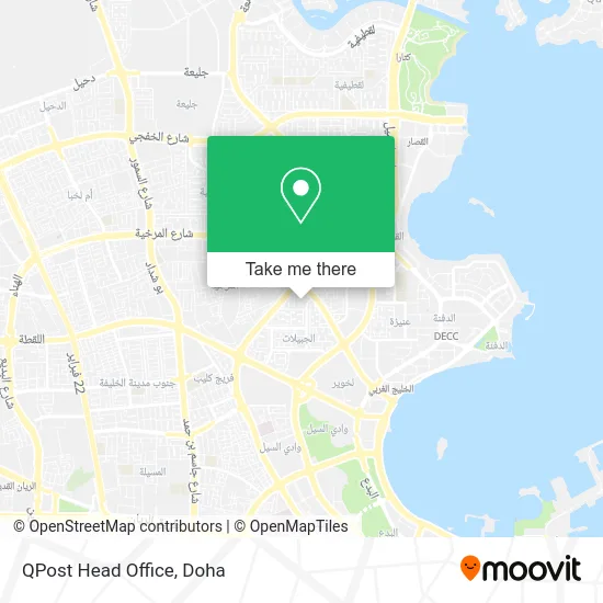 QPost Head Office map