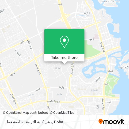 مبنى كلية التربية - جامعة قطر map