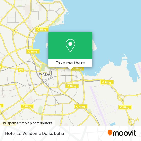 Hotel Le Vendome Doha map