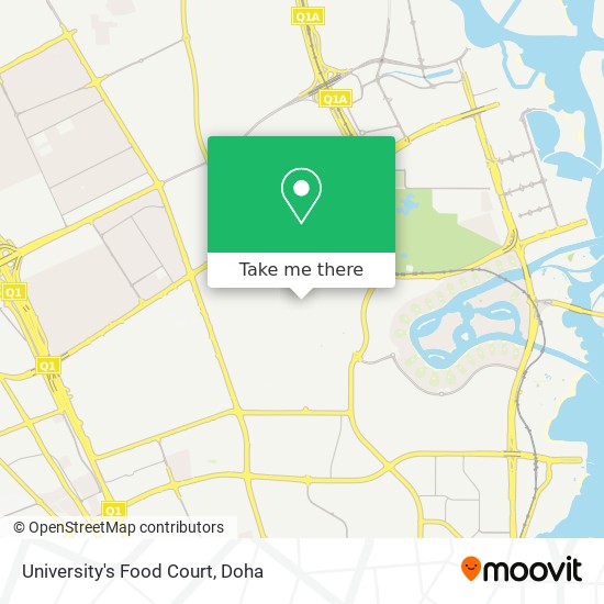 University's Food Court map