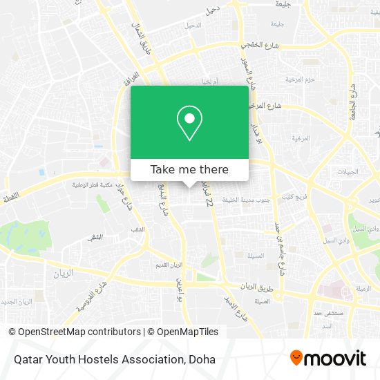 Qatar Youth Hostels Association map