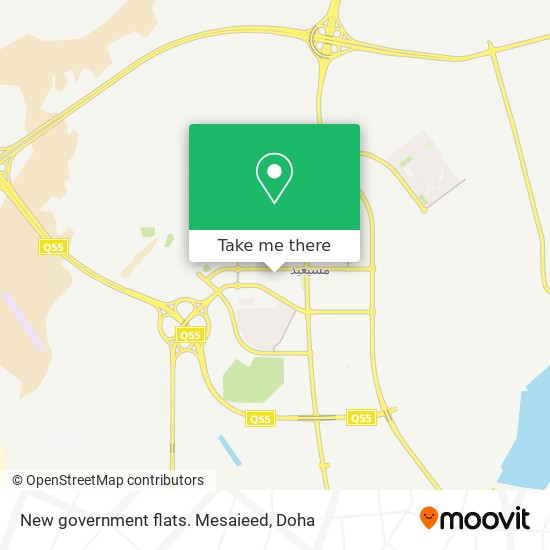 New government flats. Mesaieed map