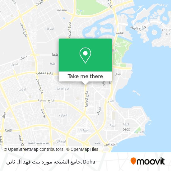 جامع الشيخة مورة بنت فهد آل ثاني map