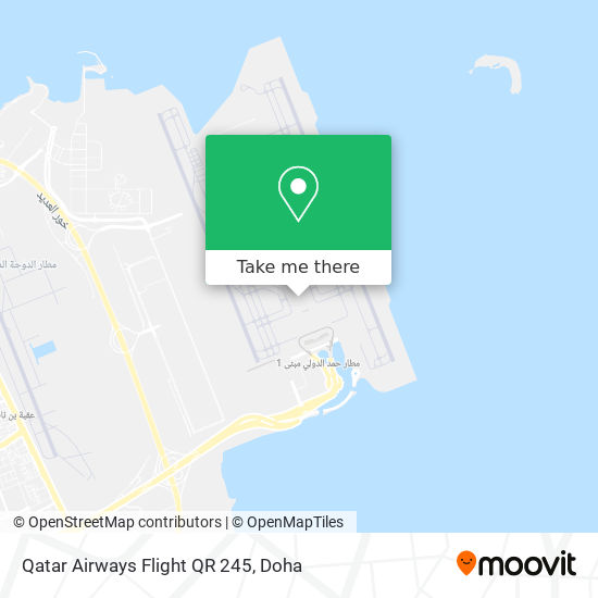 Qatar Airways Flight QR 245 map