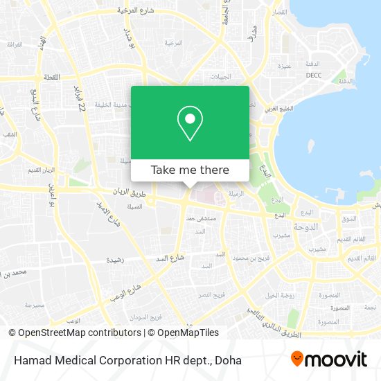 Hamad Medical Corporation HR dept. map