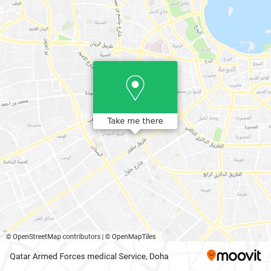 Qatar Armed Forces medical Service map
