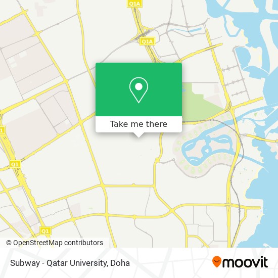 Subway - Qatar University map