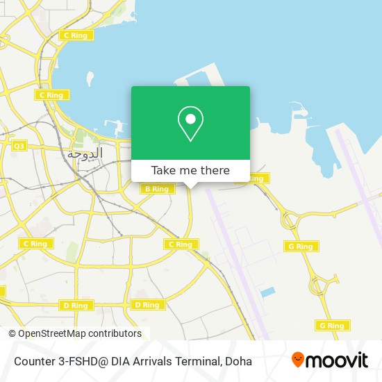 Counter 3-FSHD@ DIA Arrivals Terminal map