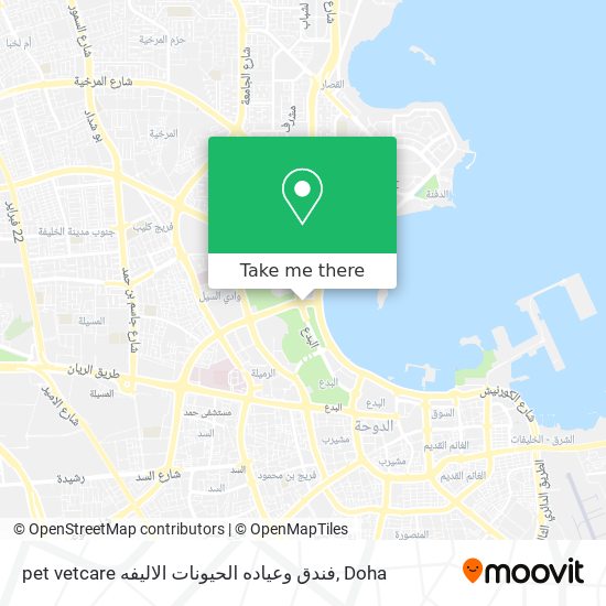 pet vetcare فندق وعياده الحيونات الاليفه map