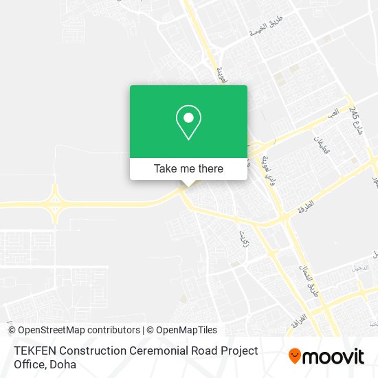 TEKFEN Construction Ceremonial Road Project Office map