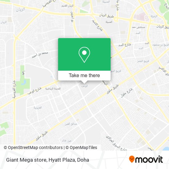 Giant Mega store, Hyatt Plaza map