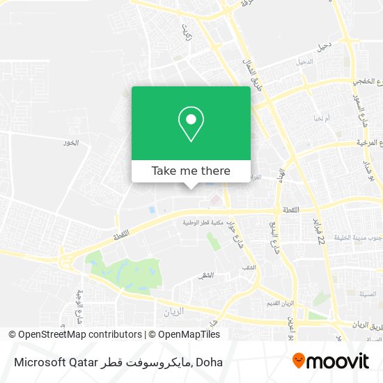 Microsoft Qatar مايكروسوفت قطر map