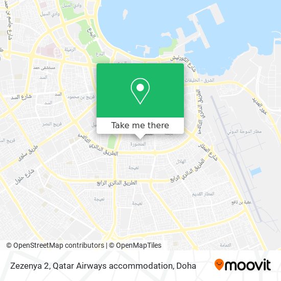 Zezenya 2, Qatar Airways accommodation map