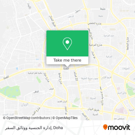 إدارة الجنسية ووثائق السفر map