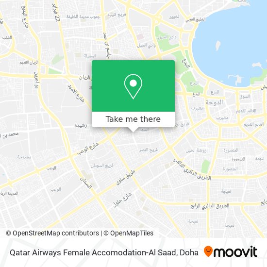 Qatar Airways Female Accomodation-Al Saad map