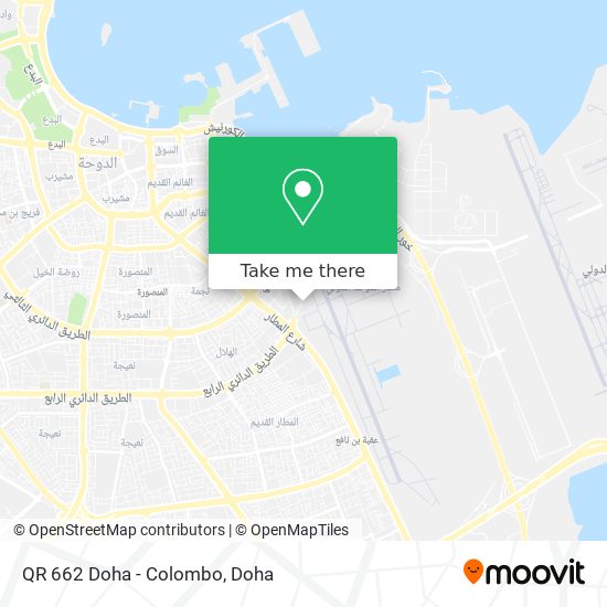 QR 662 Doha - Colombo map