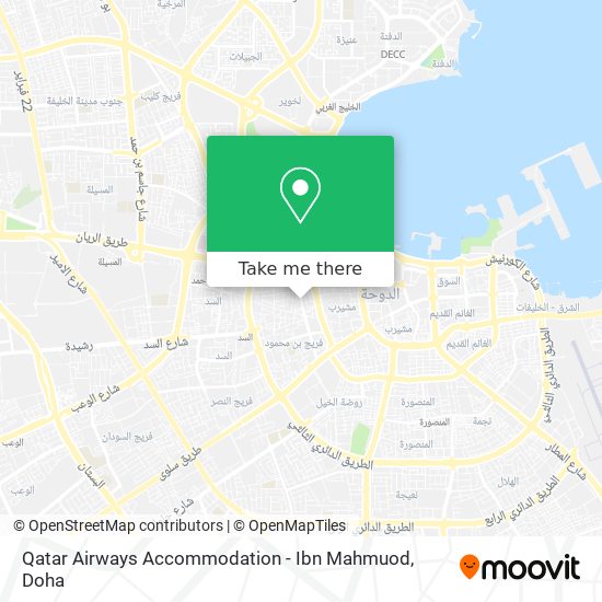 Qatar Airways Accommodation - Ibn Mahmuod map