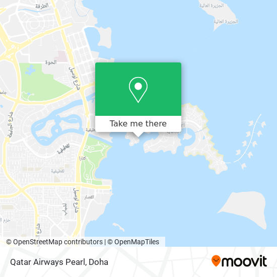 Qatar Airways Pearl map