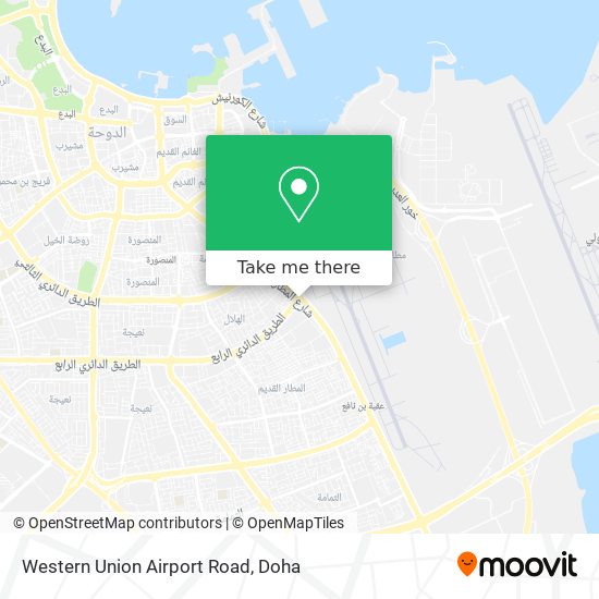 Western Union Airport Road map