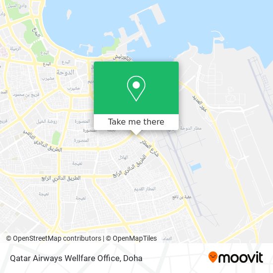 Qatar Airways Wellfare Office map