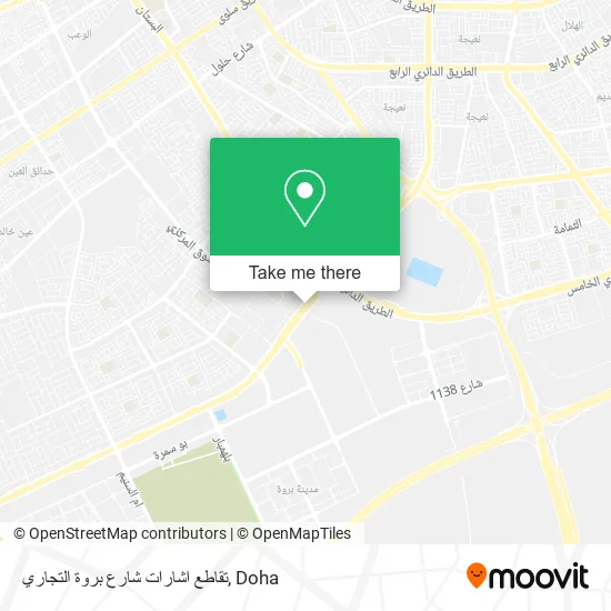 تقاطع اشارات شارع بروة التجاري map