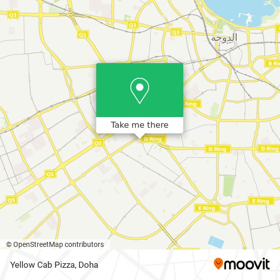 Yellow Cab Pizza map