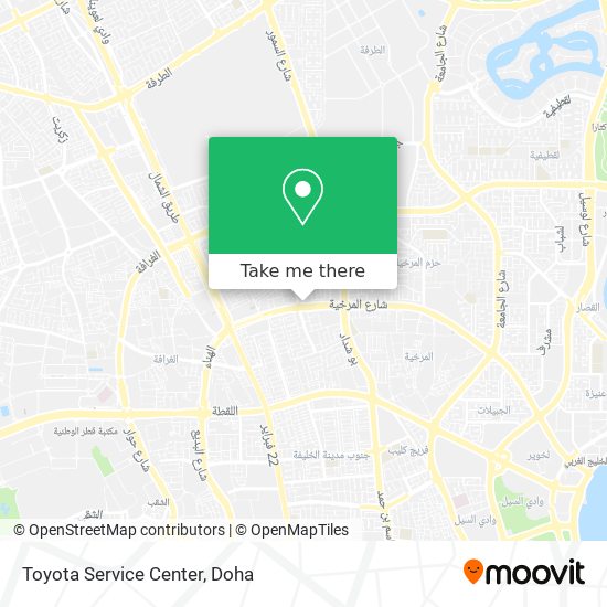 Toyota Service Center map