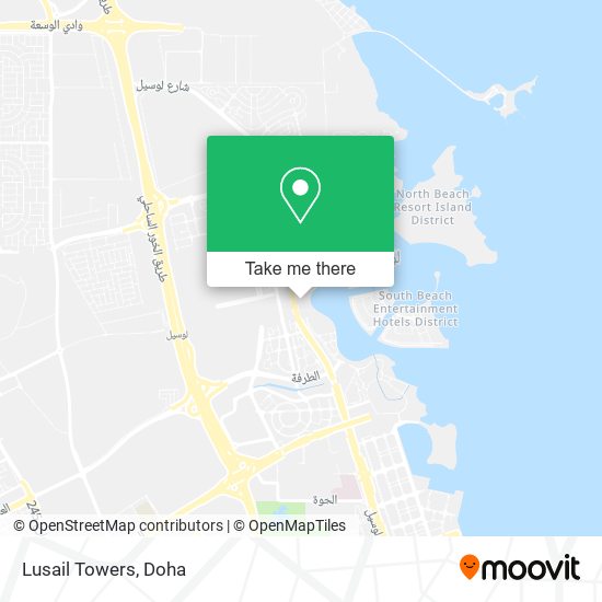 Lusail Towers map