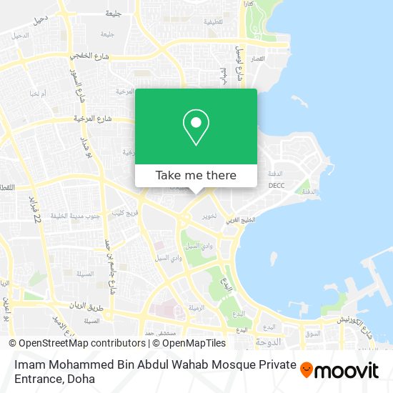 Imam Mohammed Bin Abdul Wahab Mosque Private Entrance map