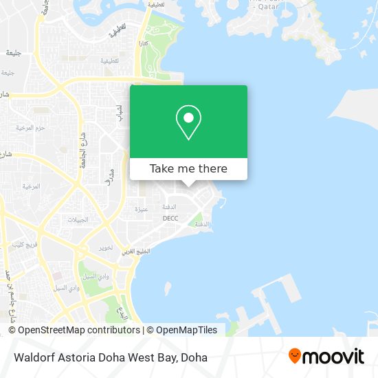 Waldorf Astoria Doha West Bay map