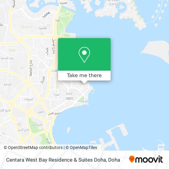 Centara West Bay Residence & Suites Doha map