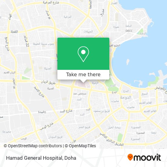 Hamad General Hospital map