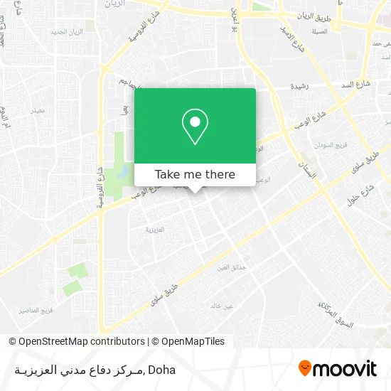 مـركز دفاع مدني العزيزيـة map