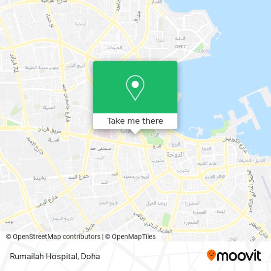Rumailah Hospital map