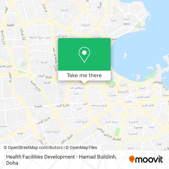 Health Facilities Development - Hamad Buildinh map