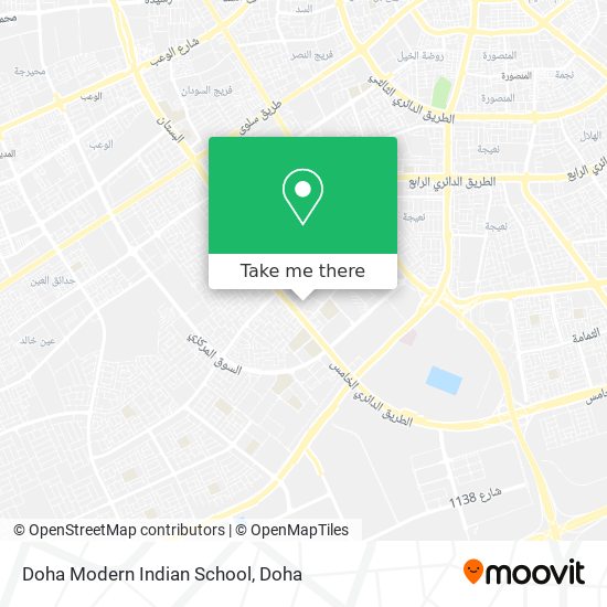 Doha Modern Indian School map