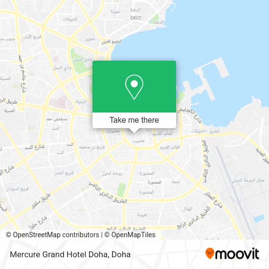 Mercure Grand Hotel Doha map