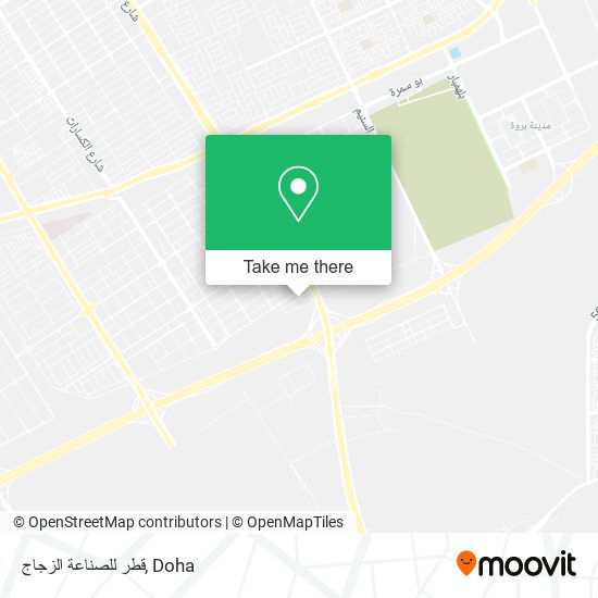 قطر للصناعة الزجاج map