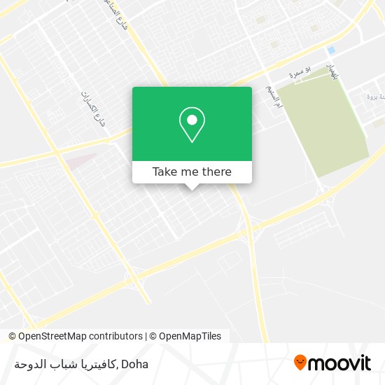كافيتريا شباب الدوحة map