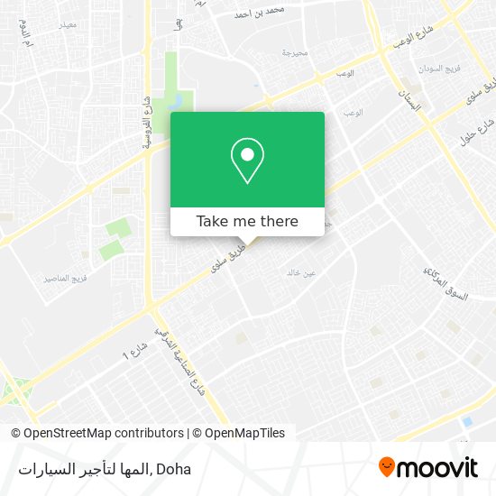 المها لتأجير السيارات map