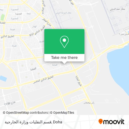 قسم النقليات وزارة الخارجية map