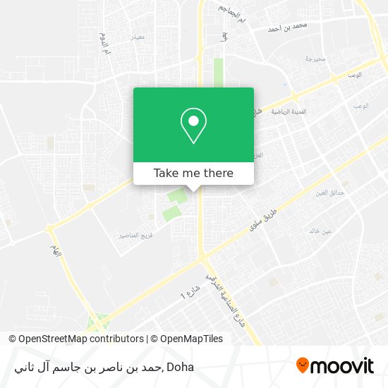 حمد بن ناصر بن جاسم آل ثاني map