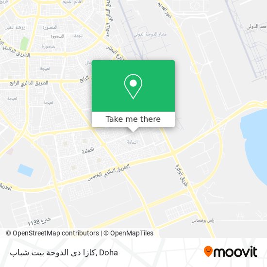 كازا دي الدوحة بيت شباب map