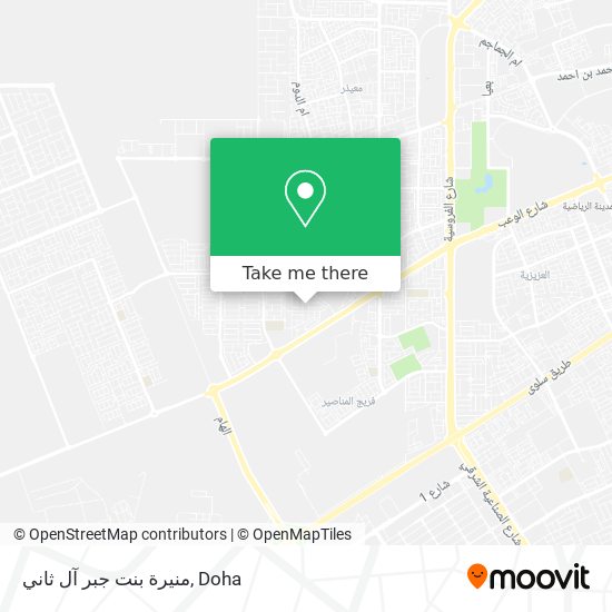 منيرة بنت جبر آل ثاني map