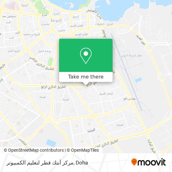 مركز أبتك قطر لتعليم الكمبيوتر map
