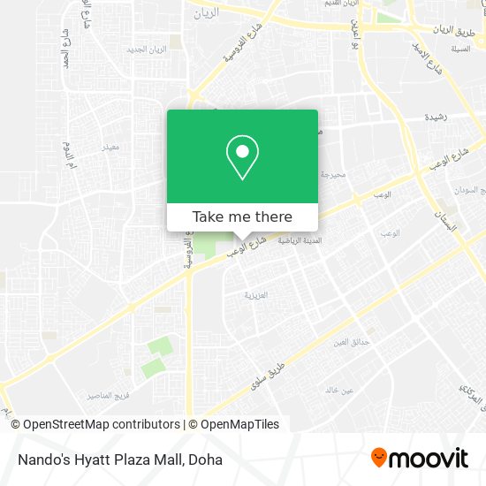 Nando's Hyatt Plaza Mall map